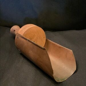 Antique Copper Wood Handle Scoop General/Store Kitchen